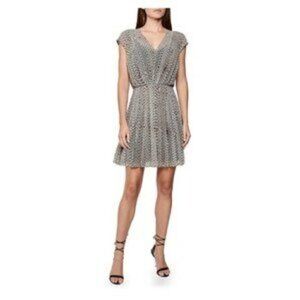Reiss Marcy Bead Print Flippy Dress Women Size 0